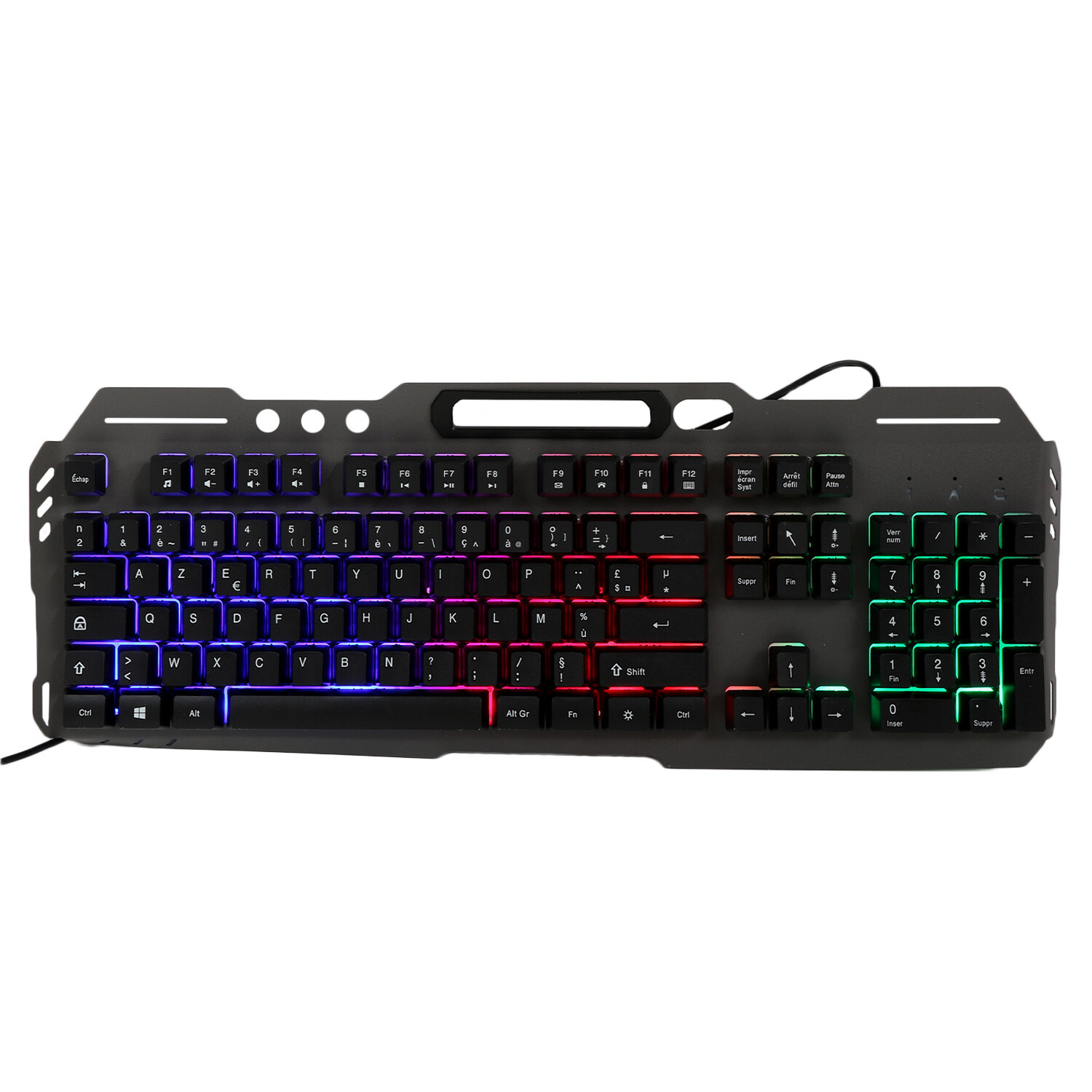 Black 7 Colour LED Backlight Gaming Keyboard Image 1