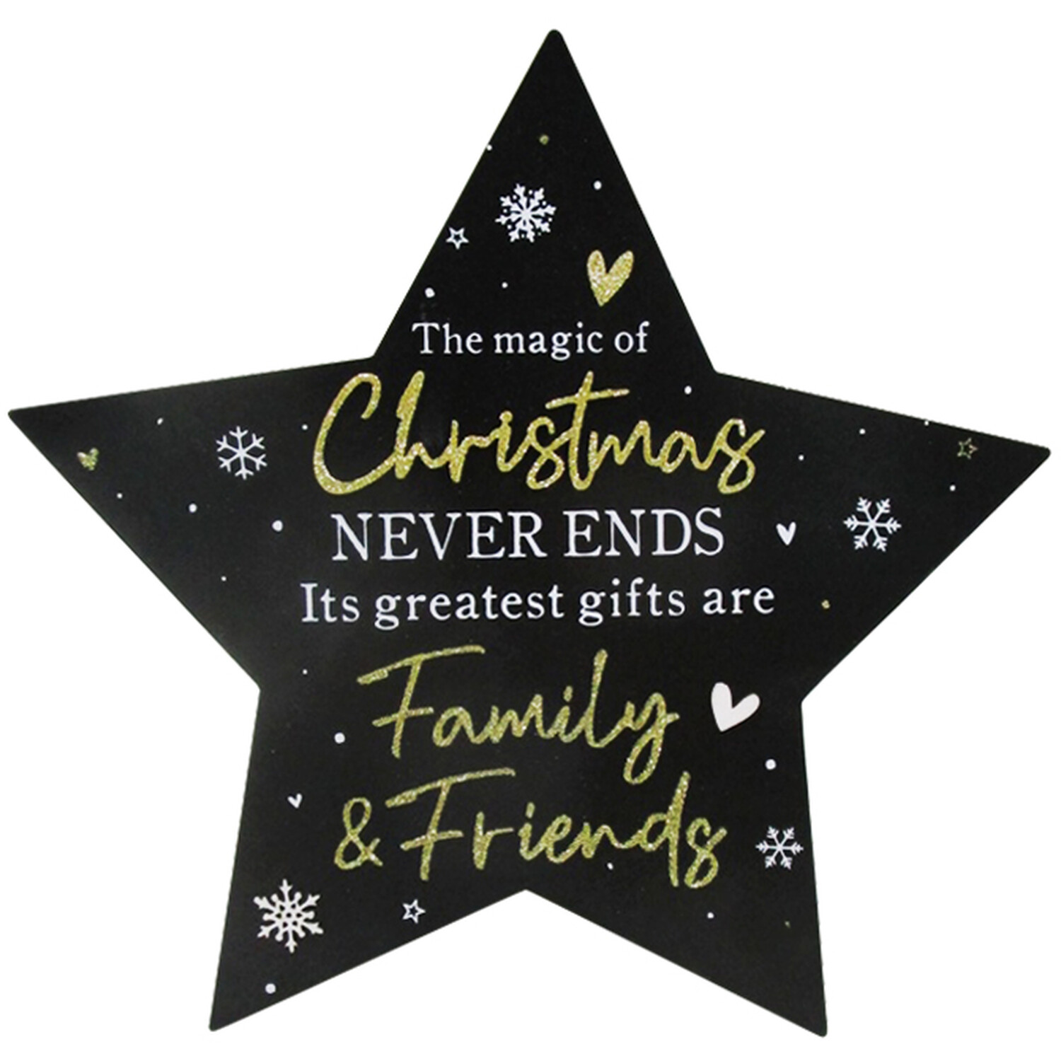 Black Greatest Gifts Star Wall Sign 30 x 30cm Image