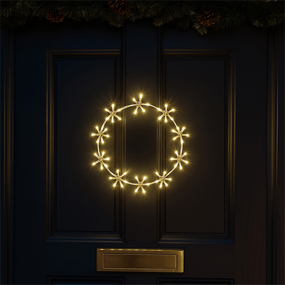 Xmas Haus 60 Warm White LED Metal Ring Light 36cm Image 2
