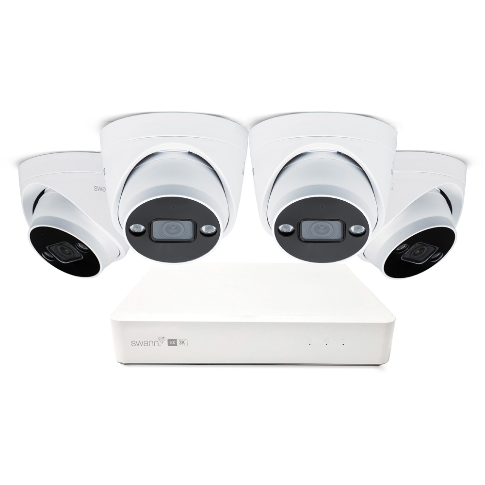 Swann AdvancedX Wired NVR CCTV 3K Dome Camera Kit with 1TB HDD Storage Image 2