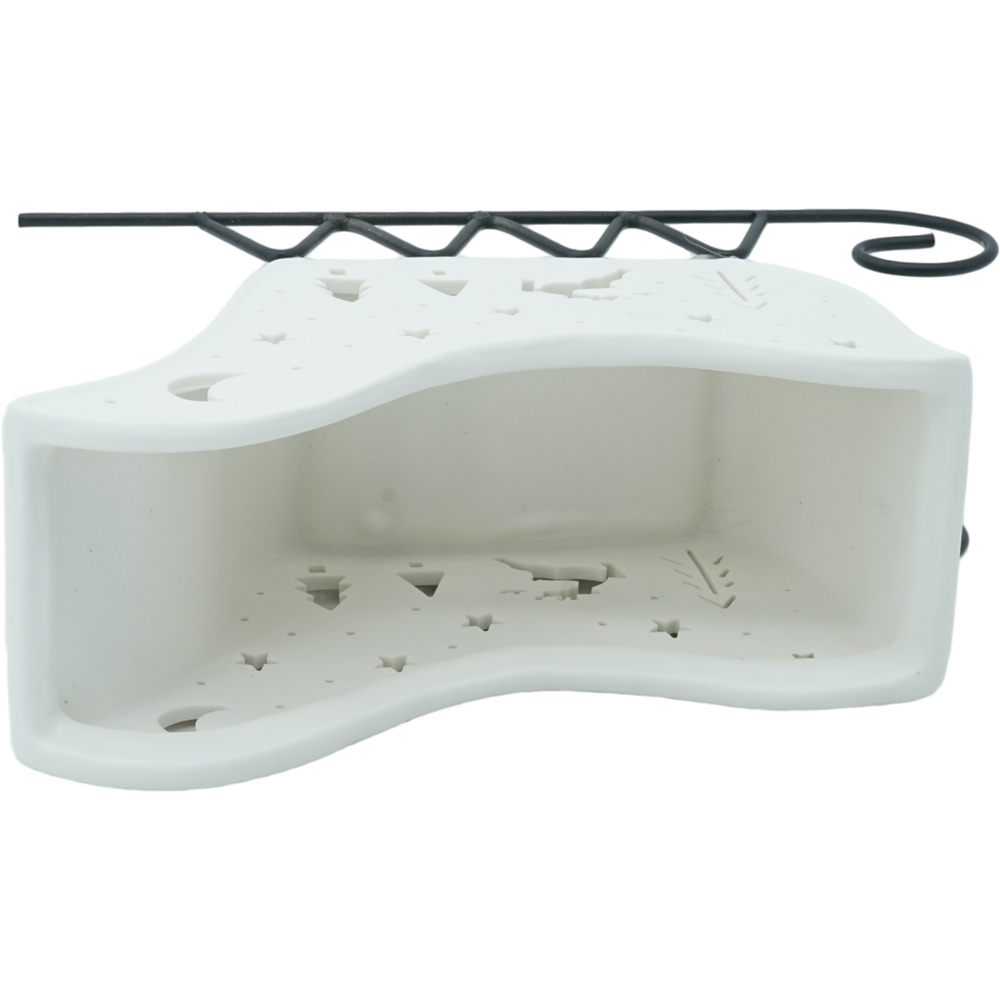 Decorative Sleigh Tealight Holder White Image 4