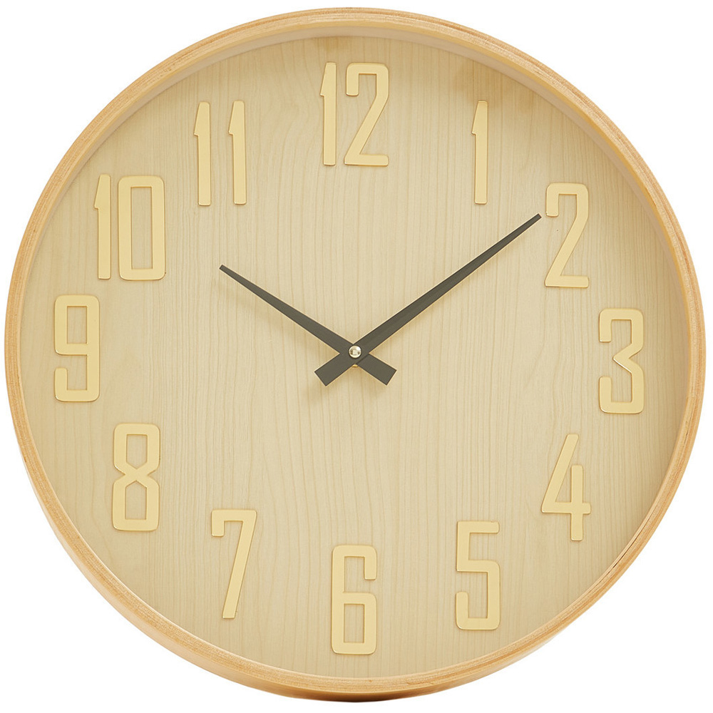 Premier Housewares Vitus Natural Wall Clock Image 1