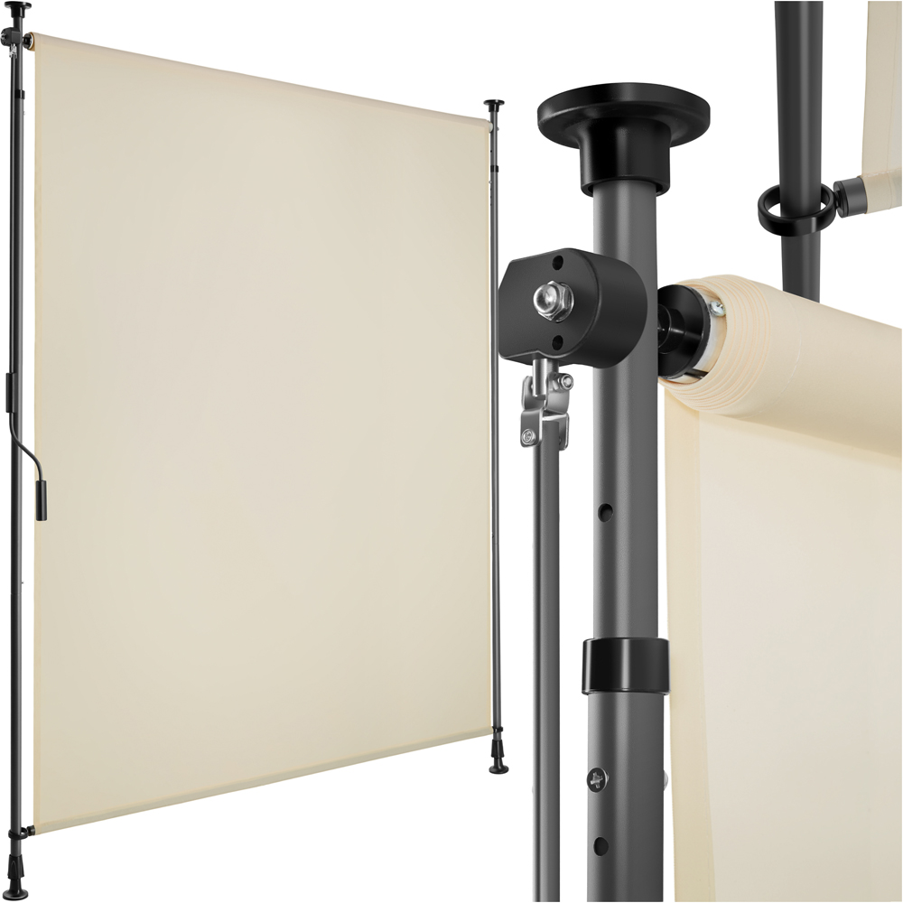 tectake Taija Beige Retractable Awning with Hand Crank 3.1 x 1.28m Image 2