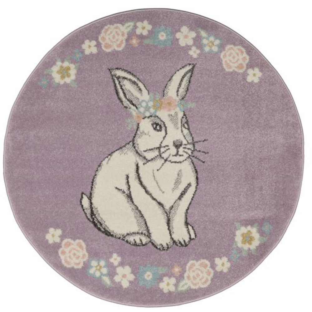 Homemaker Echo Bunny Circular Rug 100cm Image 2