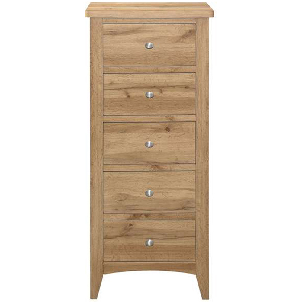 Hampstead 5 Drawer Tall Wooden Chest of Drawers Image 3