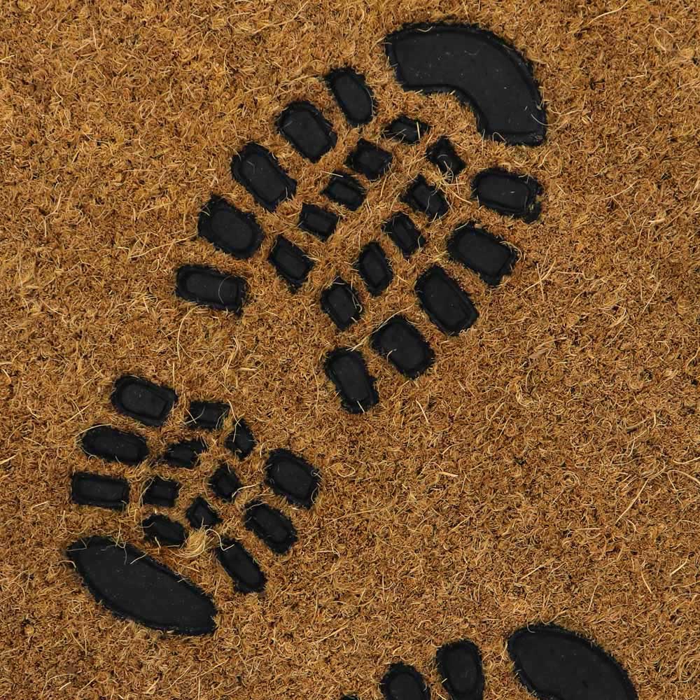 JVL Footprints Rubber Embossed PVC Coir Doormat 40 Image 5