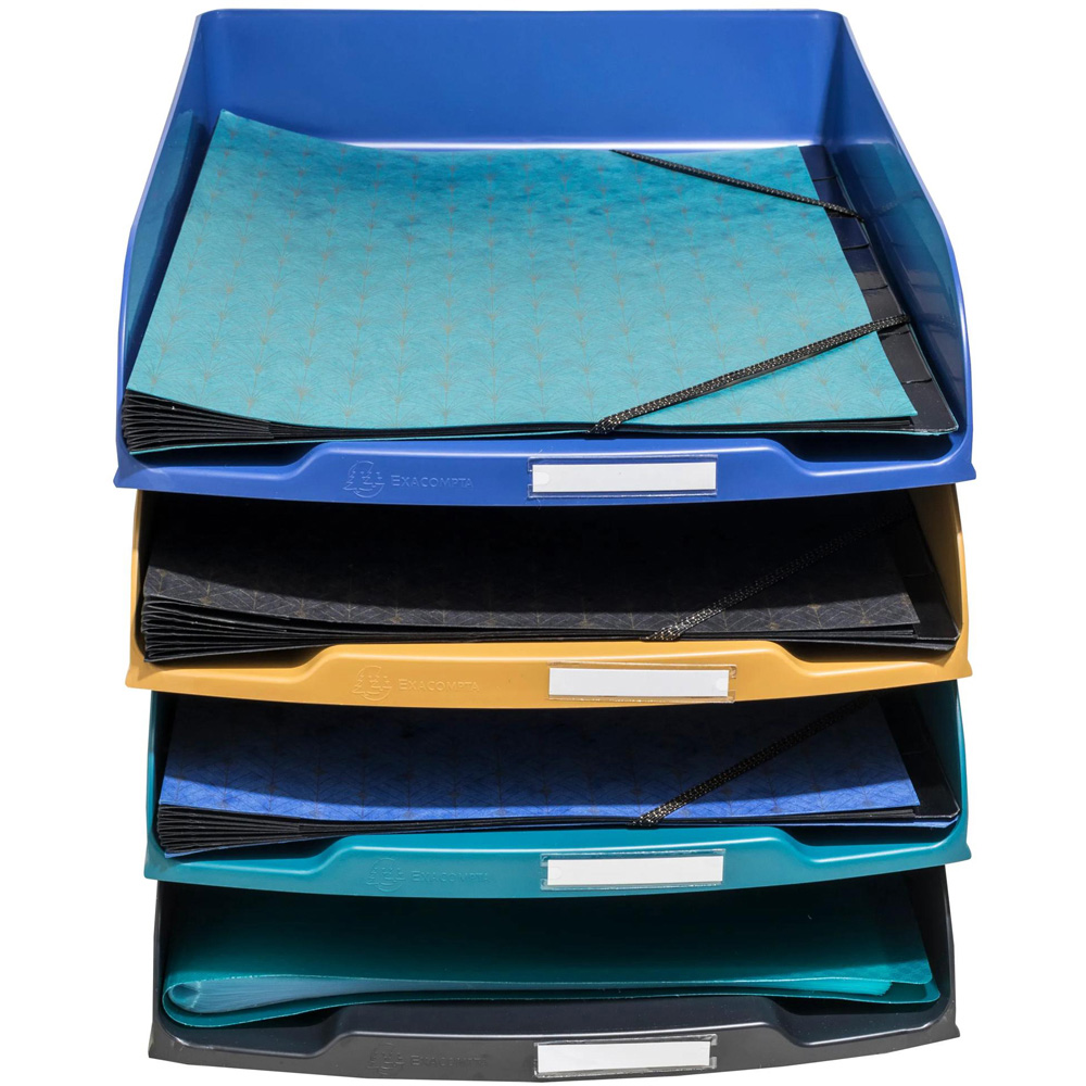 Exacompta Neo Deco Multicolour Letter Tray 4 Pack Image 2