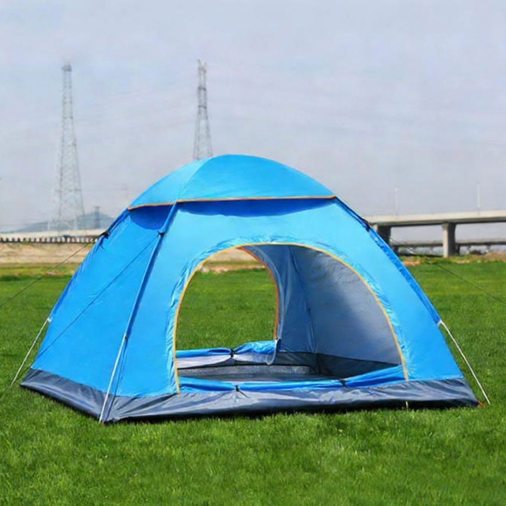 Willowmare 2 to 3 Person Blue Portable Pop Up Waterproof Camping Tent with Carry Bag Image 2