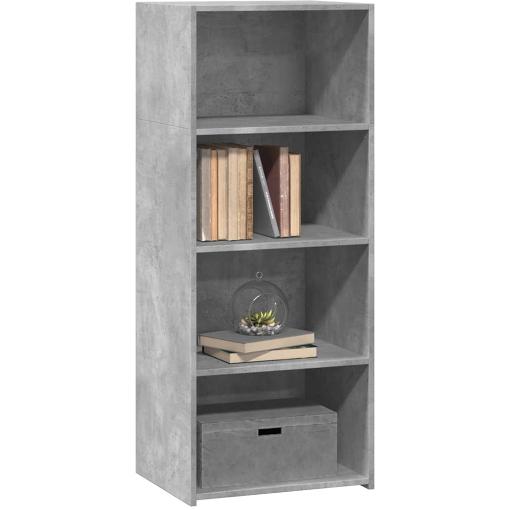 vidaXL 4 Shelf Concrete Grey Highboard Image 3