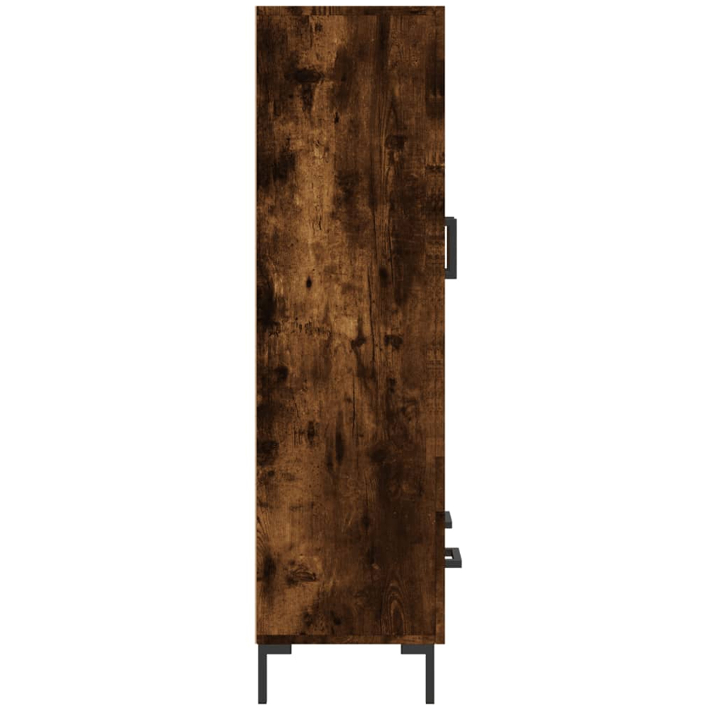 vidaXL 2 Door Single Drawer 2 Shelf Smoked Oak Highboard Image 7