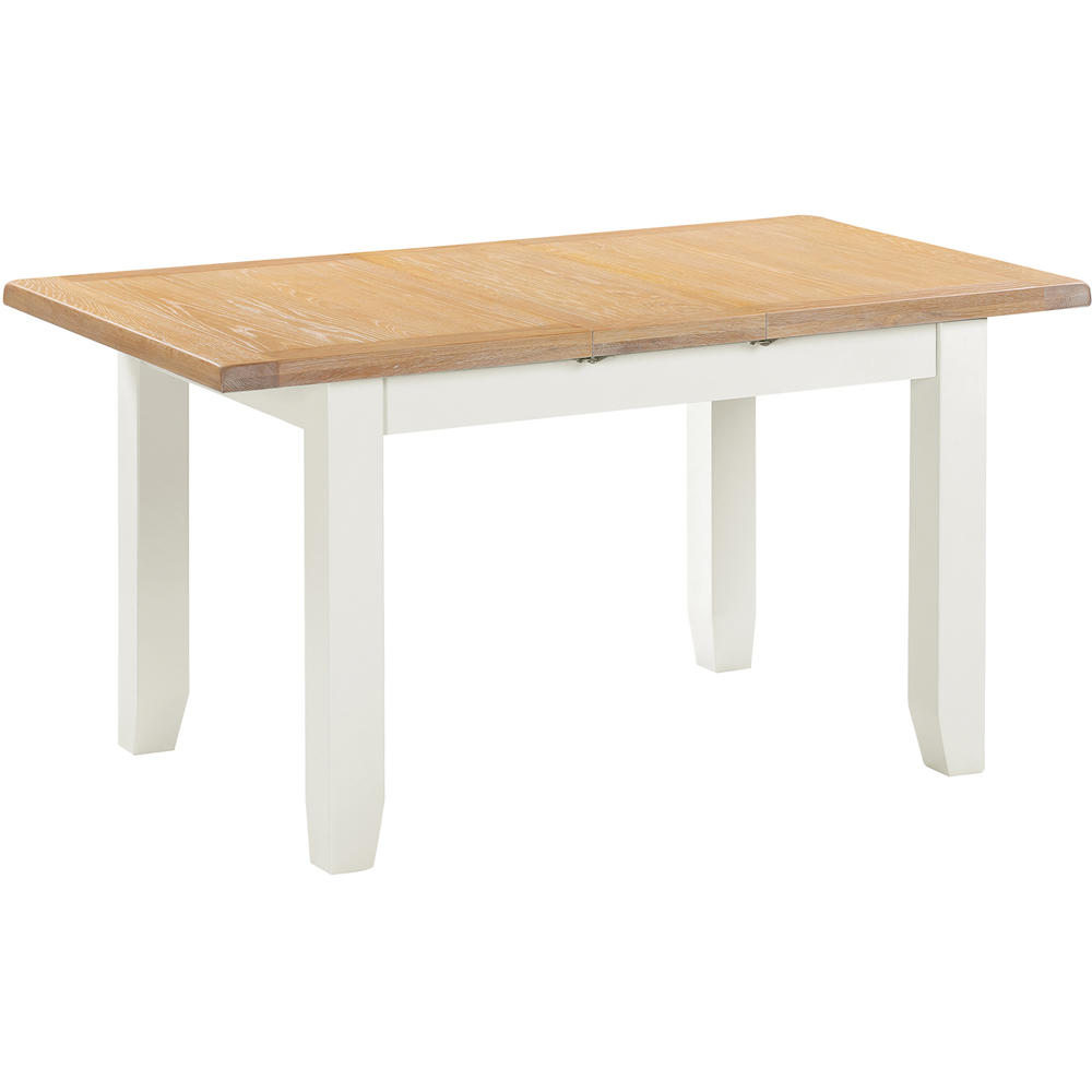 Seconique Windsor 8 Seater 120-150cm Extending Dining Table Ivory and Oak Image 2