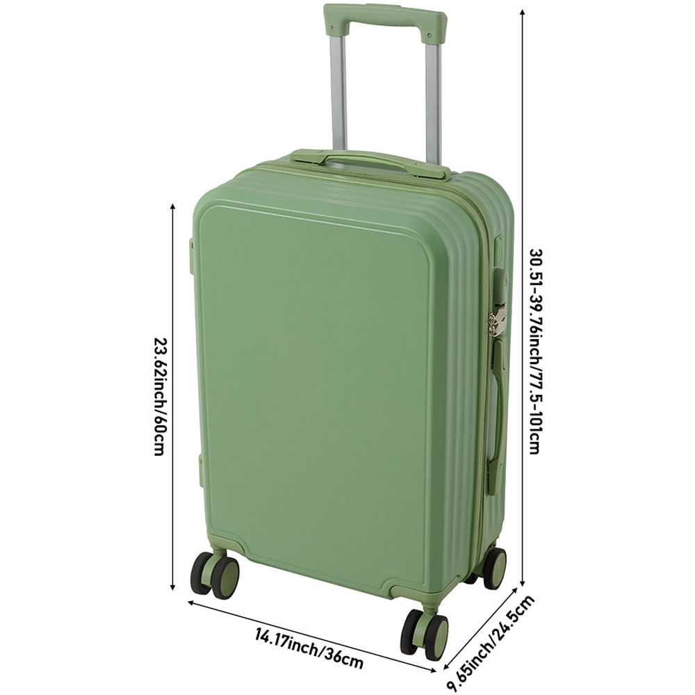 H&O Direct 21 inch Green Hard Shell Luggage Suitcase Image 6