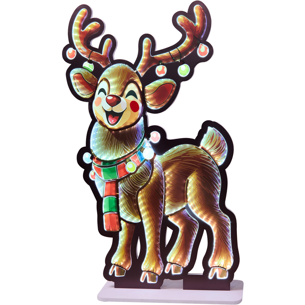 LED Retro Reindeer Infinity Light Image 6