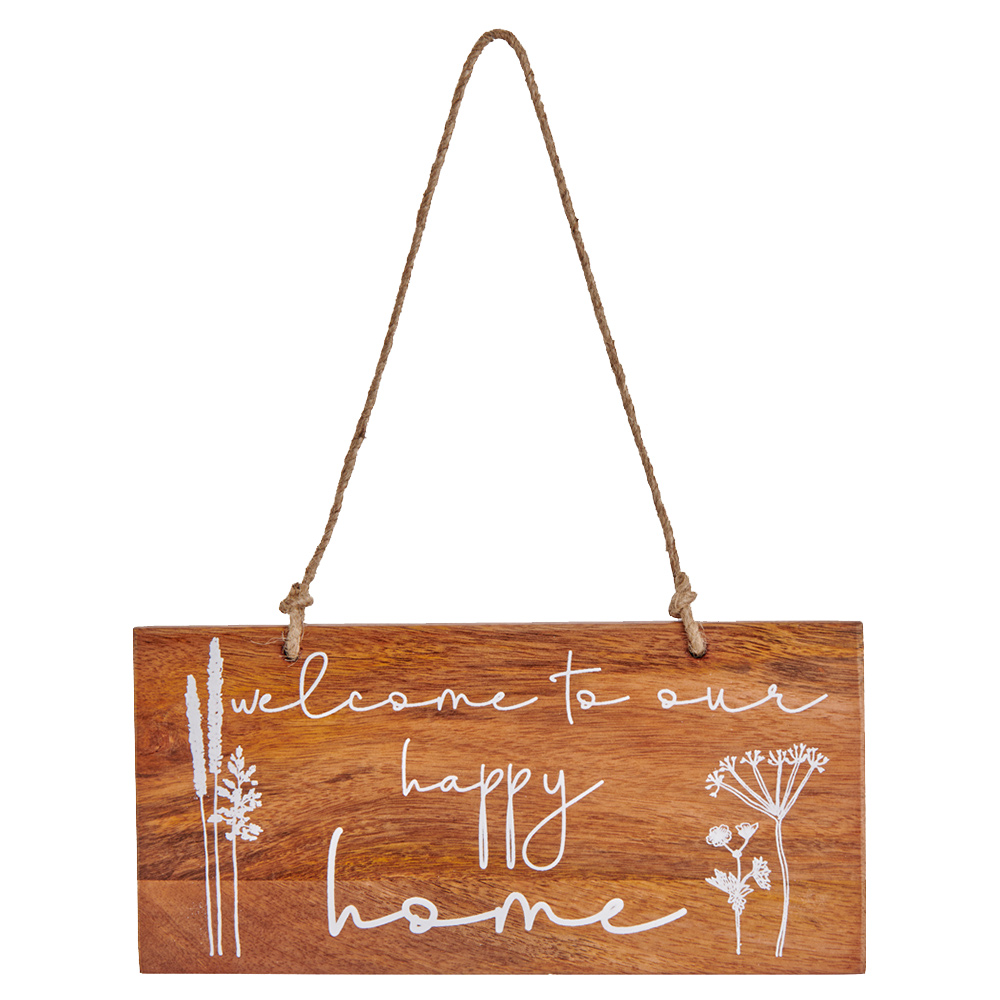 Welcome Wooden Hanging Plaque Image 1