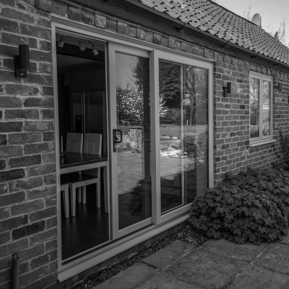 Crystal uPVC Sliding Patio Left to Right Grey White Clear Glass 1490x2090mm Image 2
