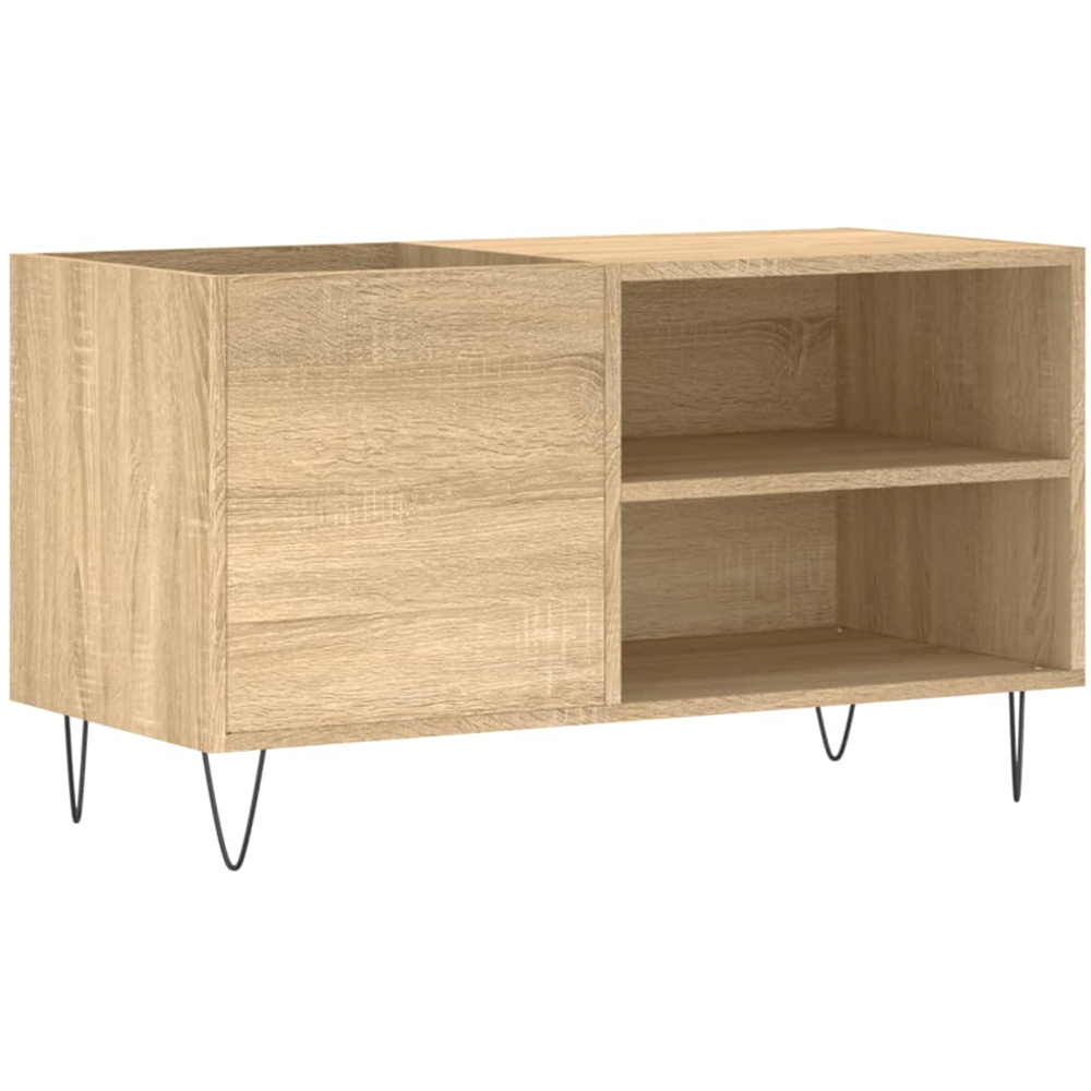 vidaXL 2 Shelf Sonoma Oak Record Cabinet Image 2