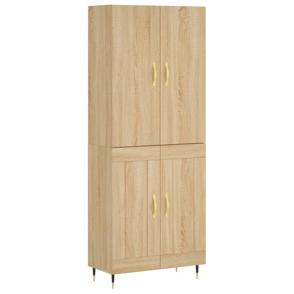vidaXL 4 Door Sonoma Oak Highboard Image 2