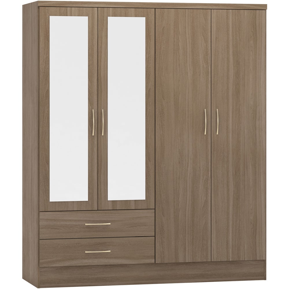 Seconique Nevada Rustic Oak Effect 4 Piece Bedroom Furniture Set Image 3