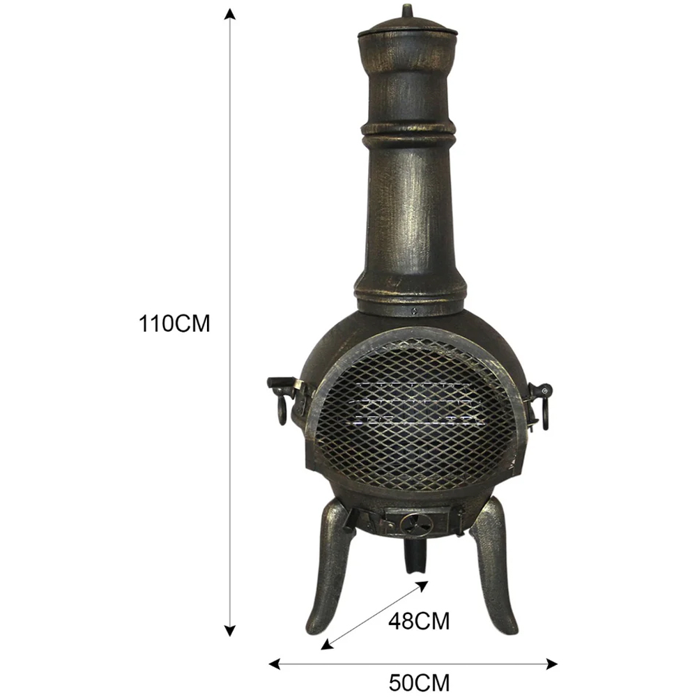 MonsterShop Cast Iron Chiminea with Union Jack Bunting Image 6