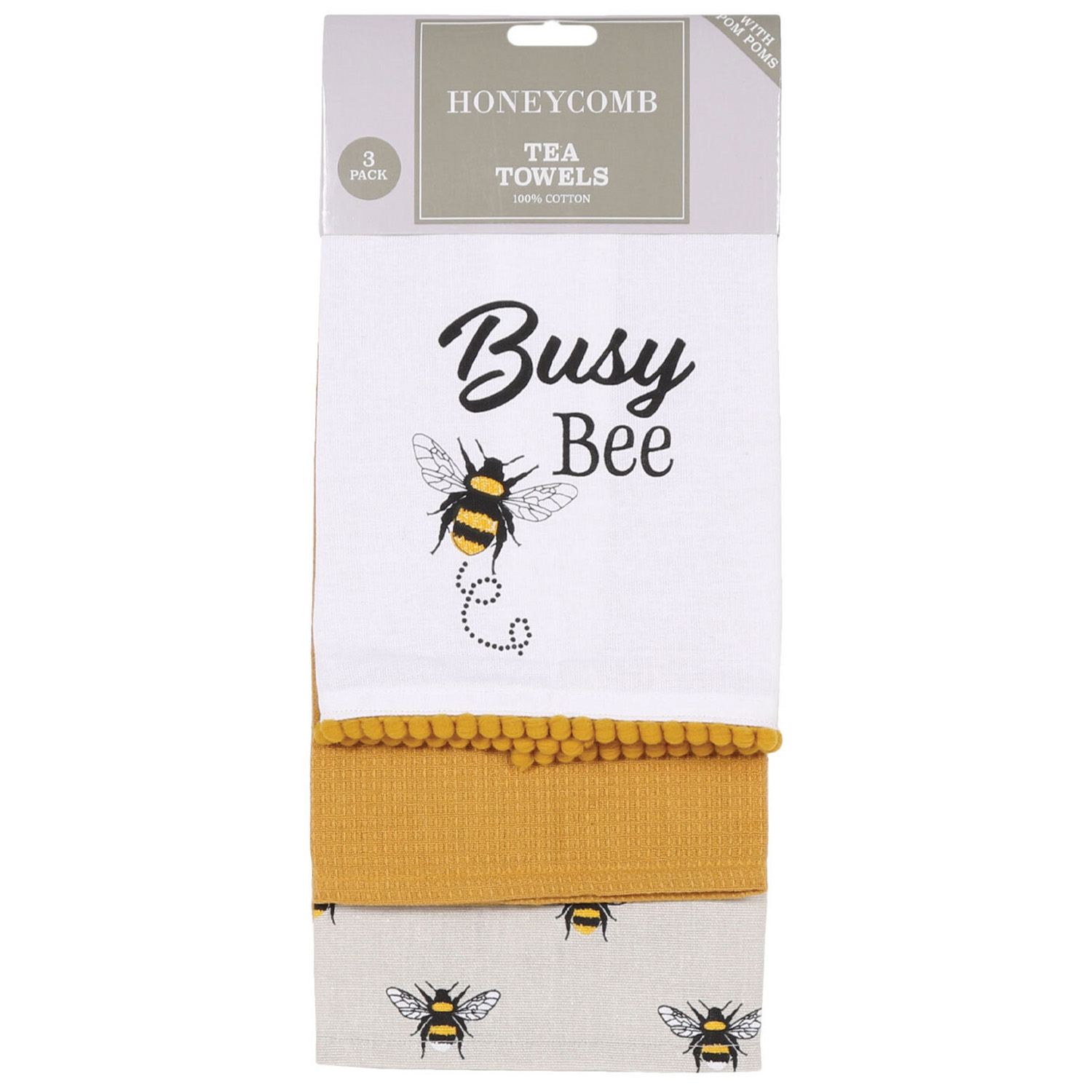 Honeycomb Tea Towels 3 Pack Image