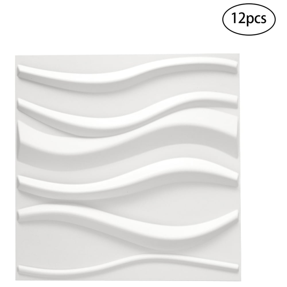 Living and Home 3D Wave Wall Panel 12 Pack Image 2