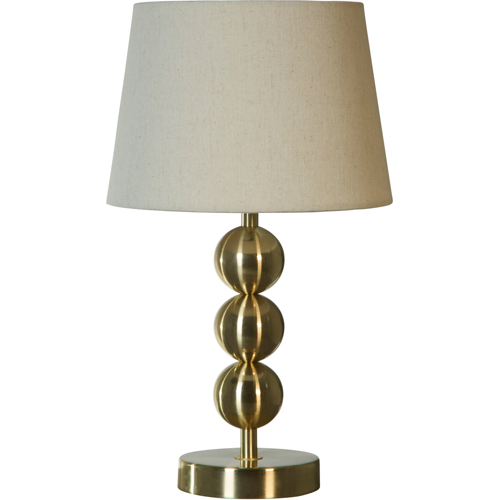 Lighting Collection Gold Bobbin Table Lamp Image 1