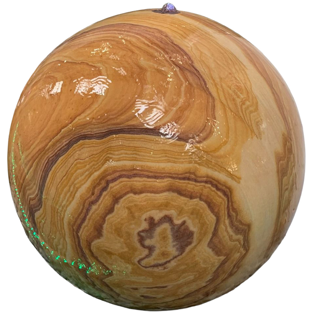 Tranquillity Sandstone Sphere Mains Powered LED Water Feature 50cm Image 1
