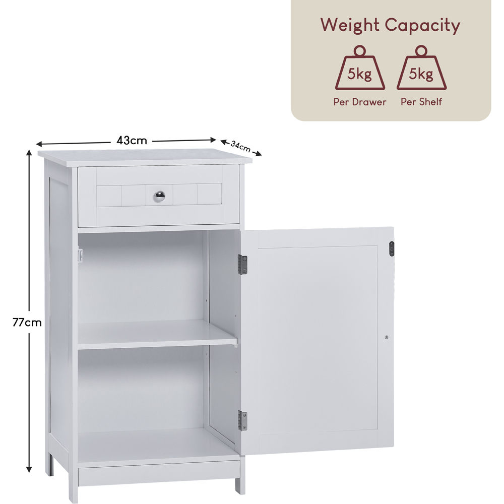 BATH VIDA Priano 1 Door 1 Drawer Freestanding Cabinet Image 9