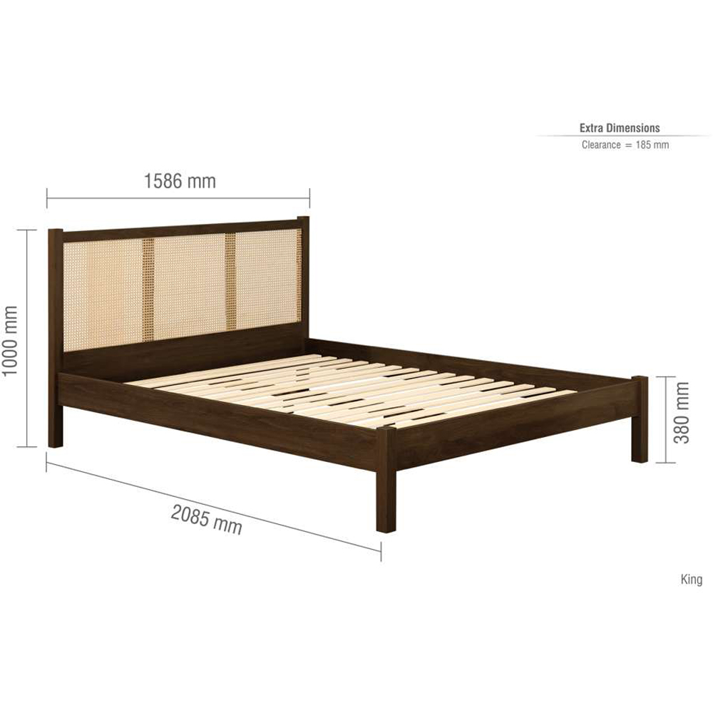 Croxley King Size Rattan Bed Image 9