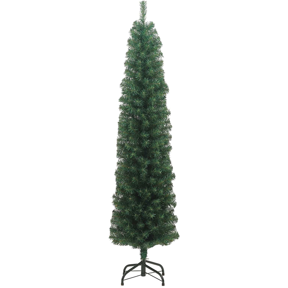 vidaXL Green Artificial Christmas Tree with LEDs 6ft Image 4