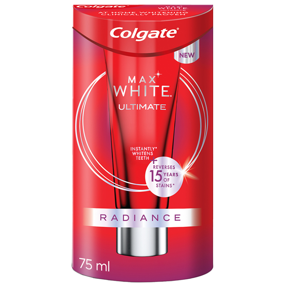 Colgate Max White Ultimate Radiance Whitening Toothpaste 75ml Image 1