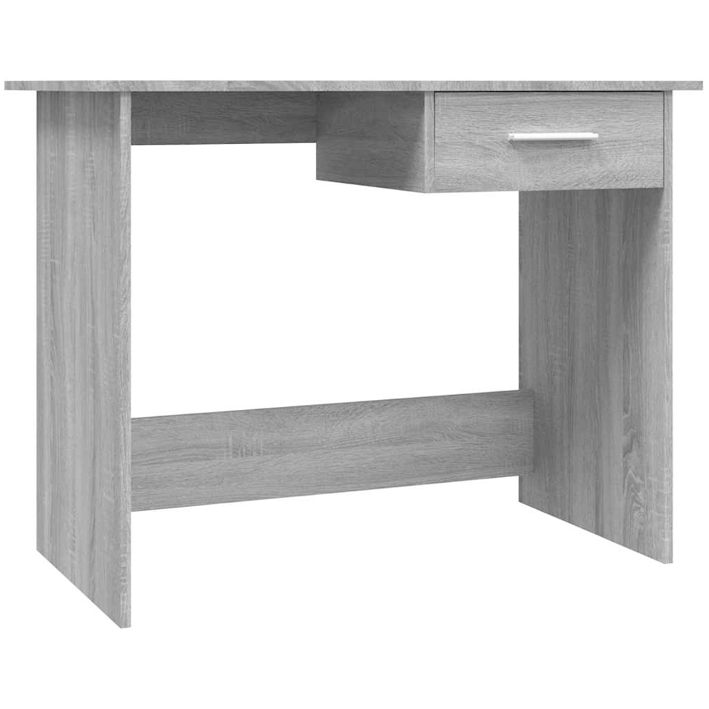 vidaXL Single Drawer Computer Desk Grey Image 2