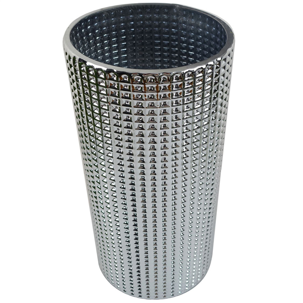 Leaf Silver Dot Glass Vase 30cm Image 2