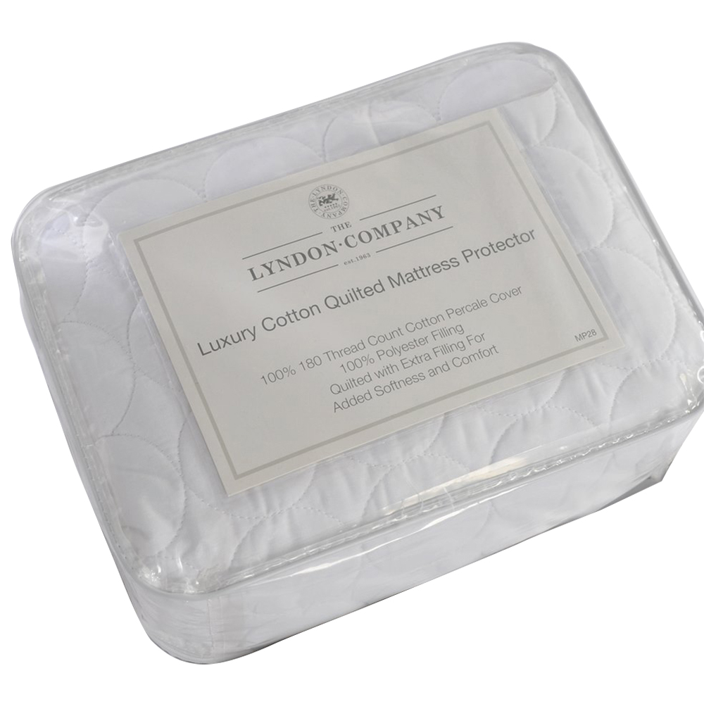 The Lyndon Company King Size Cotton Quilted Mattress Protector Image 1
