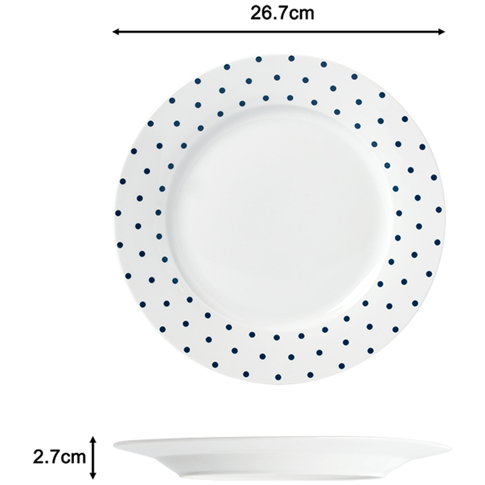 Waterside Blue and White Spot 24 Piece Dinner Set Image 3