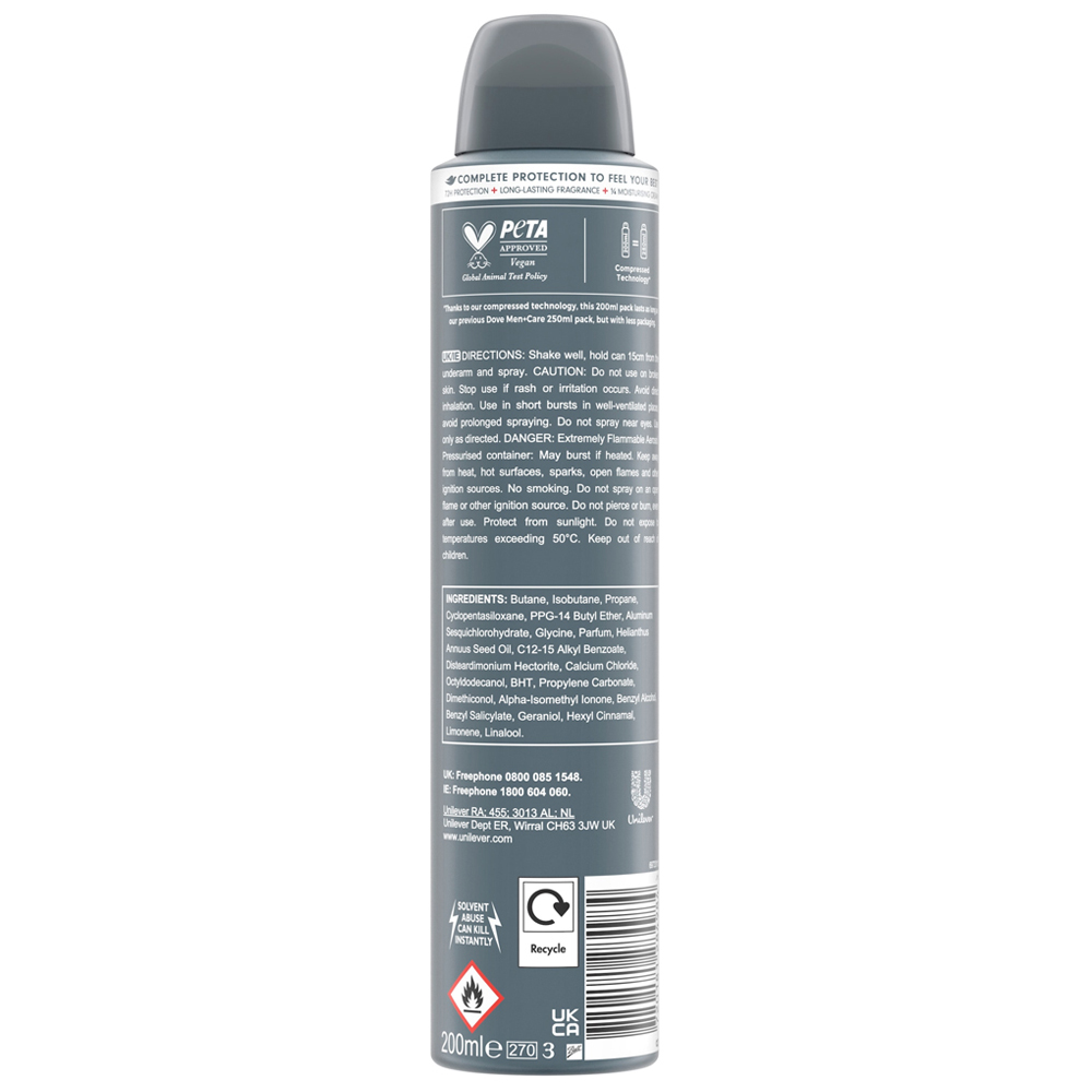 Dove Men+Care Advanced Sport Fresh Antiperspirant Deodorant Aerosol 200ml Image 2