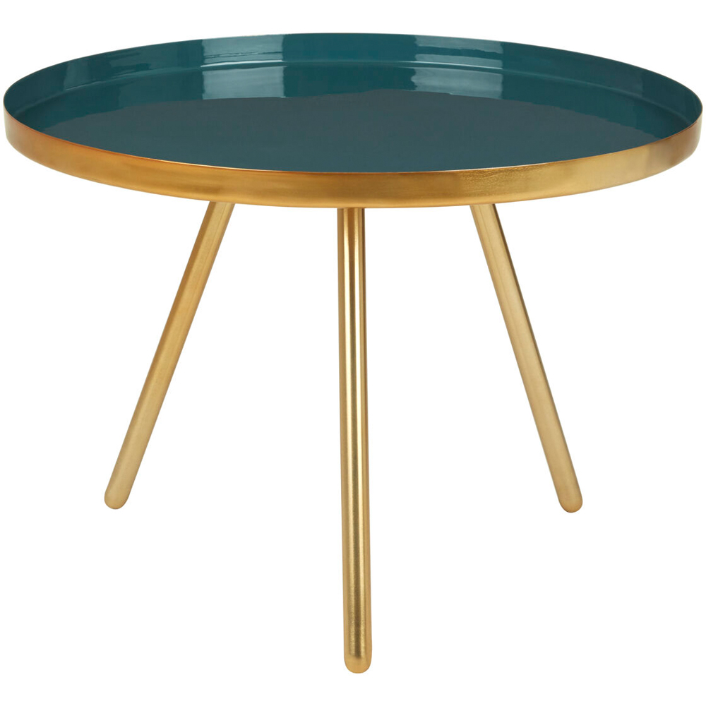 Premier Housewares Enox Diesel Green and Gold Large Coffee Table Image 2