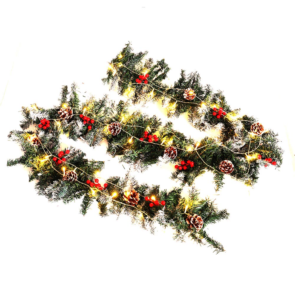 Living and Home Warm White LED Christmas Garland 270cm Image 3