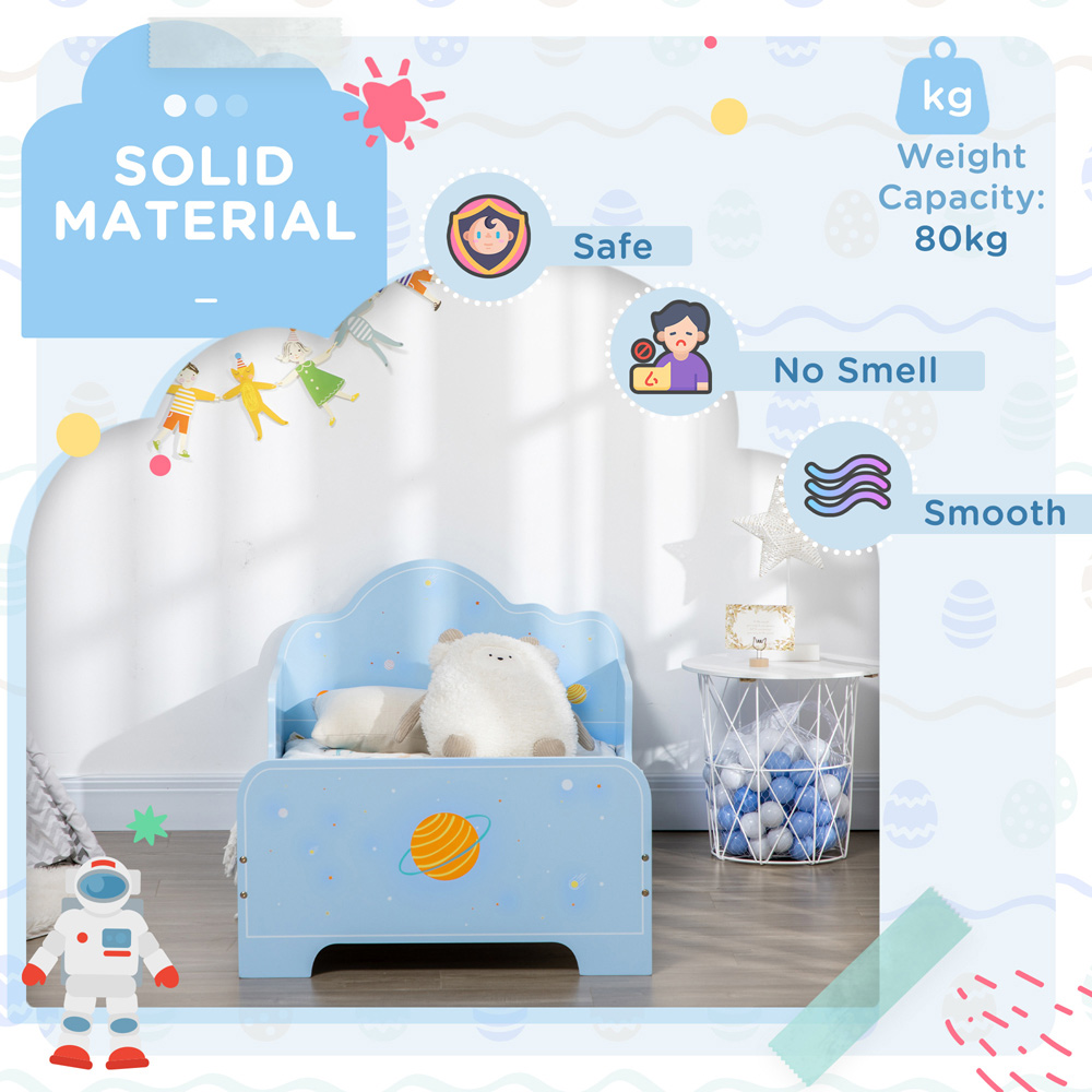 Playful Haven Single Blue Kids Toddler Bed Image 6