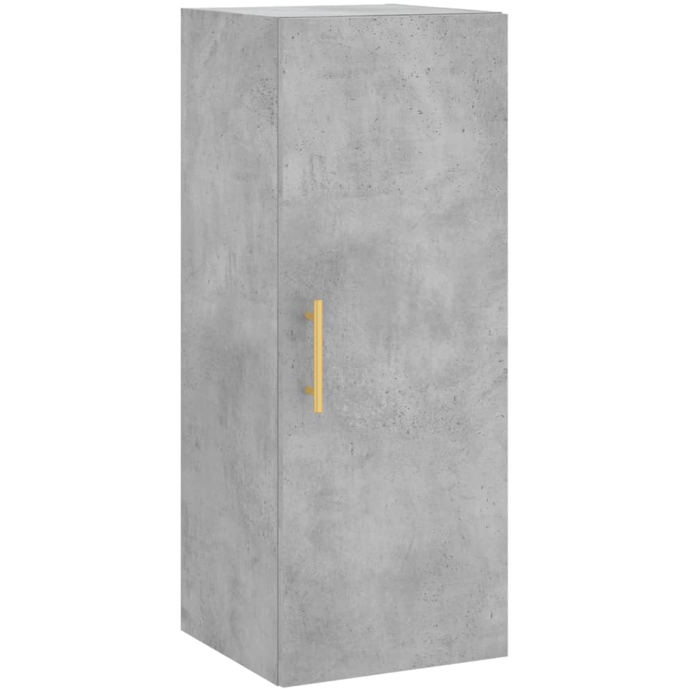 vidaXL Single Door 3 Drawer Concrete Grey Highboard Image 7