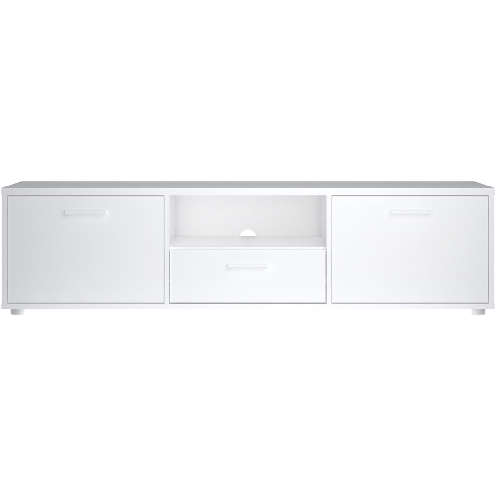 Furniture To Go Media 2 Door Single Drawer White TV Unit Image 3