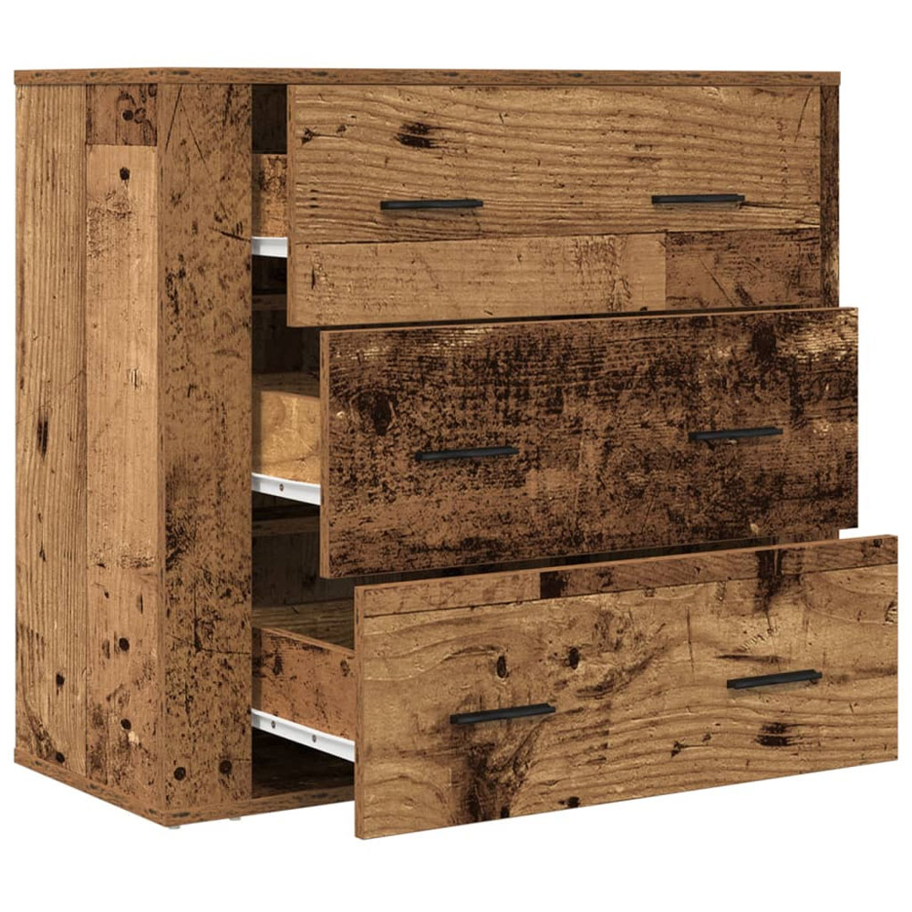 vidaXL 3 Drawer Old Wood Sideboard Image 4