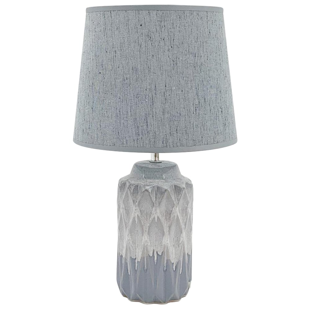 Acacia Home Grey Hand Finished Ceramic Table Lamp Image 1