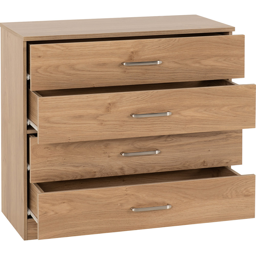 Seconique Dakota 4 Drawer Oak Effect Storage Chest Image 4