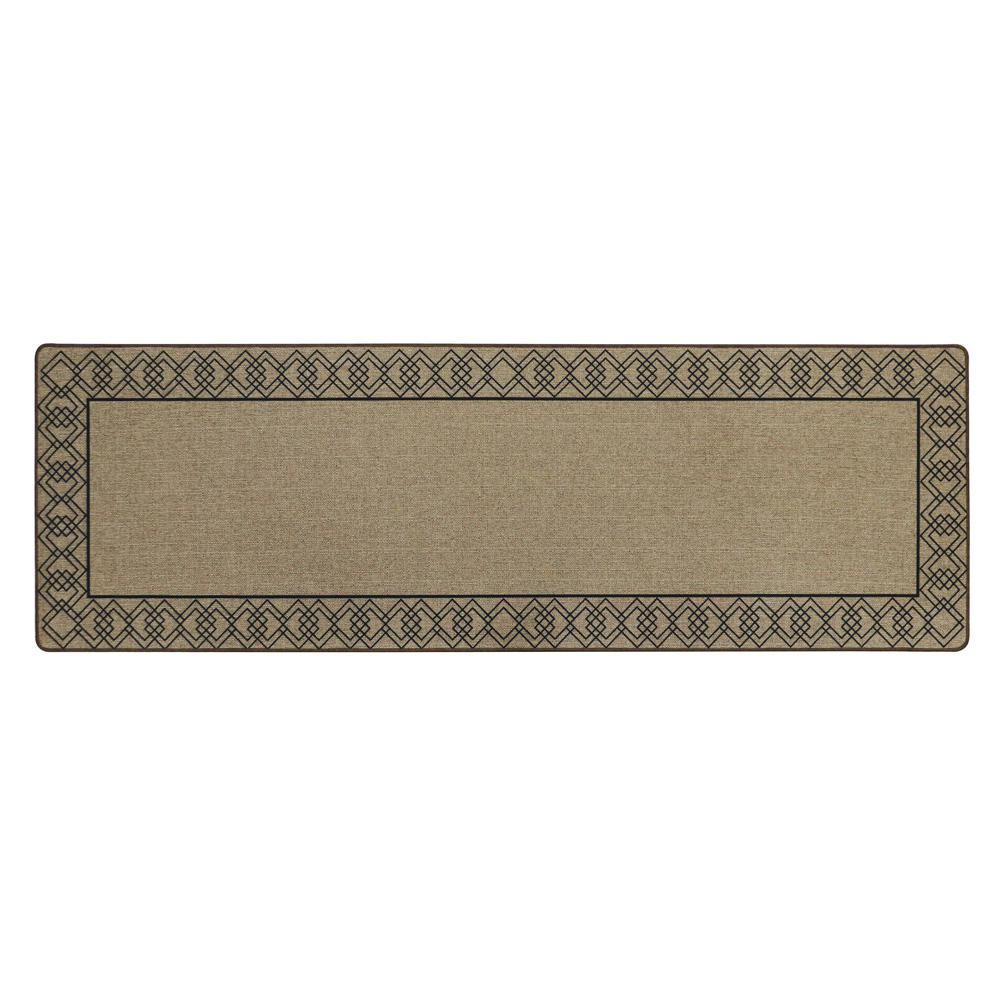 JVL Elegance Diamond Border Runner 50 x 150cm Image 1