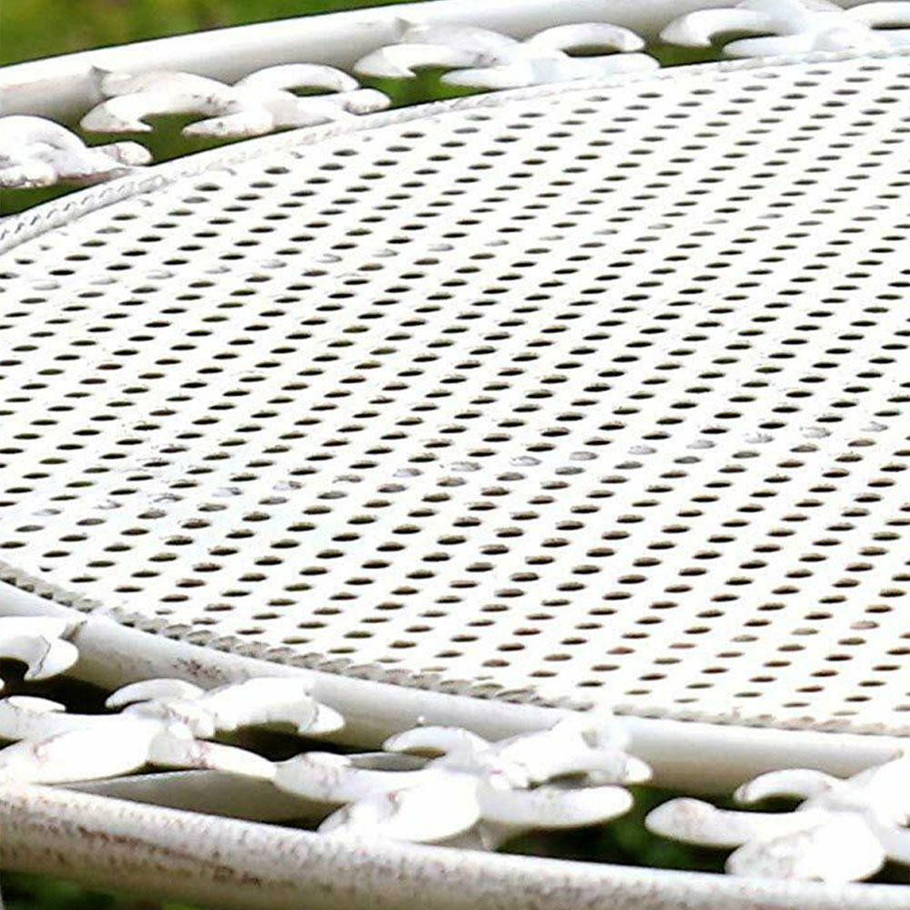 GlamHaus Paris 2 Seater Garden Bistro Set Antique White Image 5