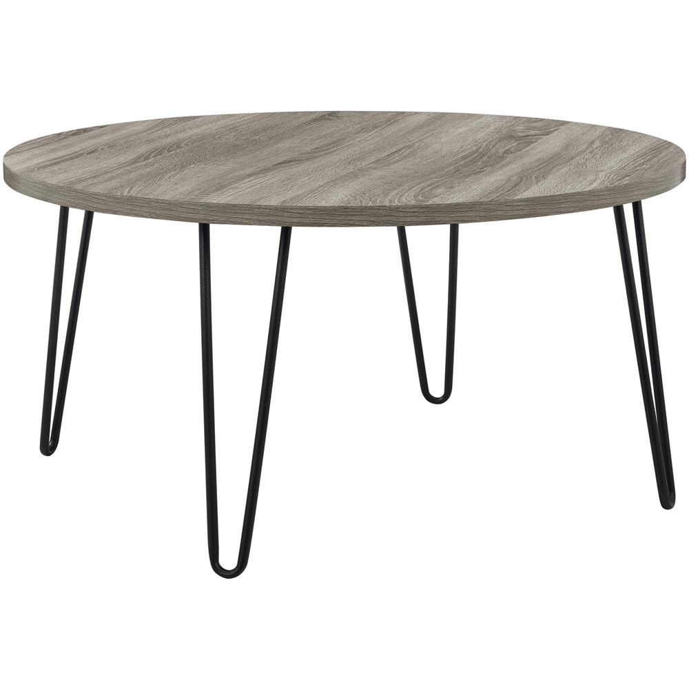 Dorel Owen Grey Oak Round Coffee Table Image 2
