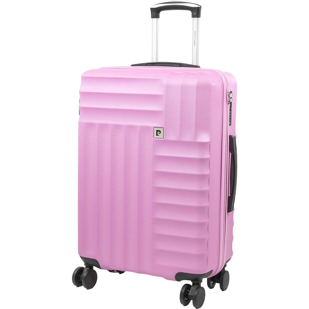 Pierre Cardin Medium Pink Trolley Suitcase Image 1