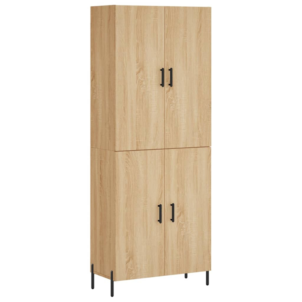 vidaXL 4 Door Sonoma Oak Highboard Image 2