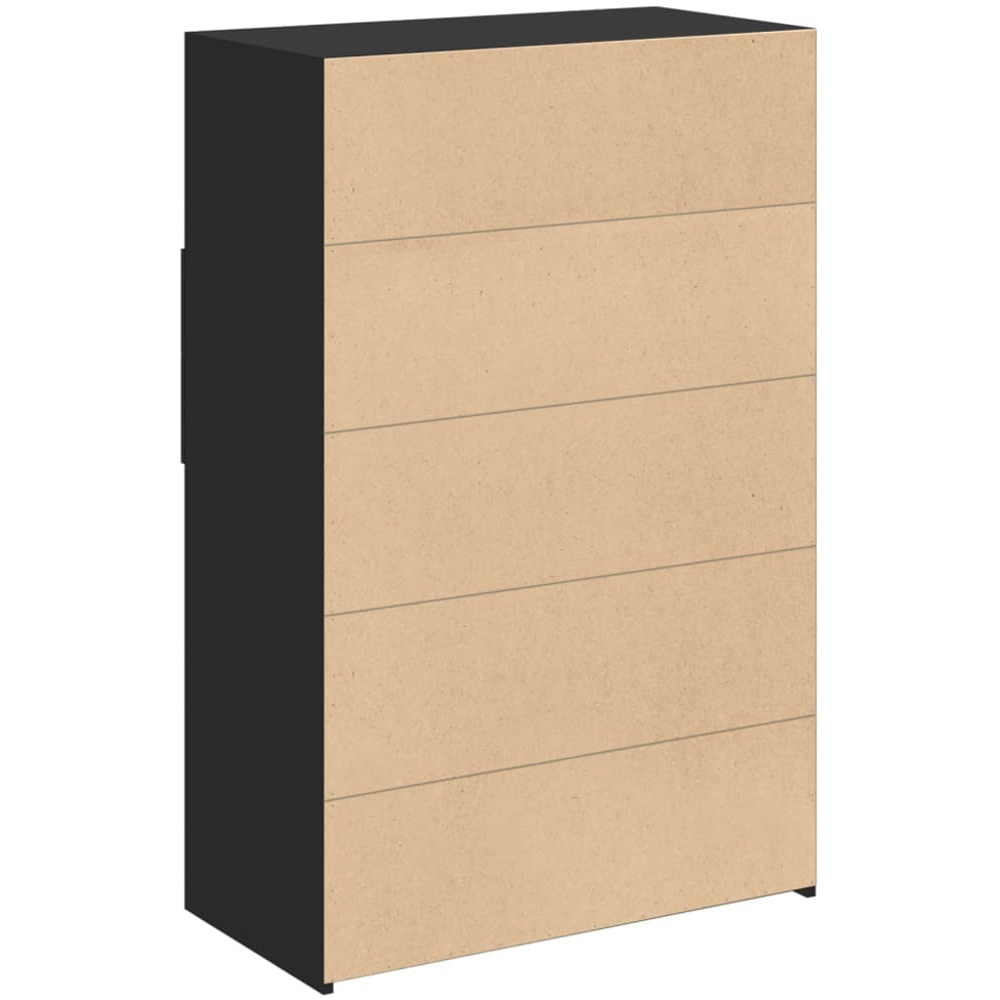 vidaXL 2 Drawer 6 Shelf Black Highboard Image 6